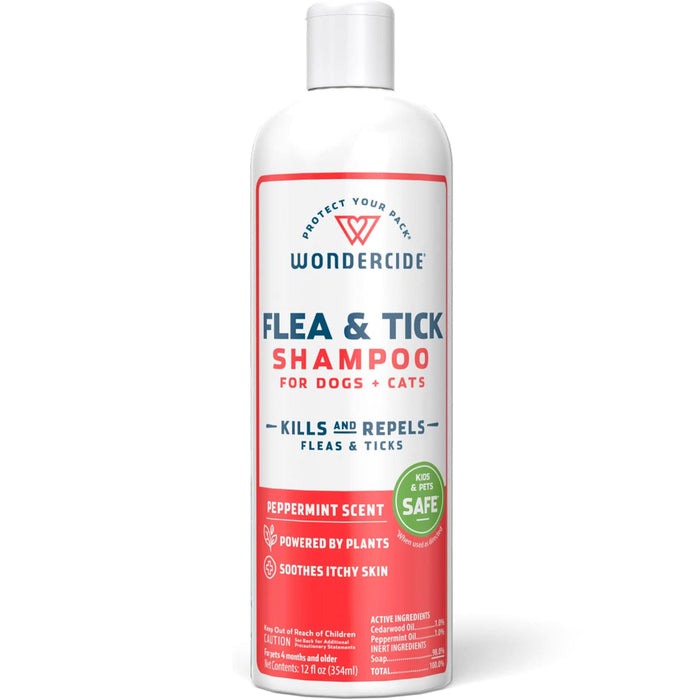 Wondercide Flea & Tick Shampoo for Dogs + Cats, 12oz., Peppermint - 12 oz.Peppermint