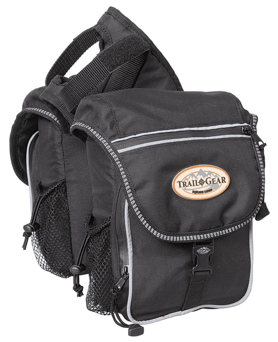 Weaver Leather Trail Gear Pommel Saddle Bag, 600D - Black  