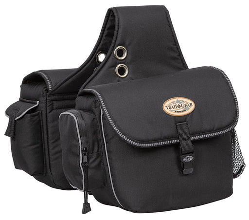 Weaver Leather Trail Gear Horse Saddle Bags, 600D - Black  