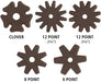 Weaver Replacement Spur Rowels, pair - 1-1/4in d 12-point  