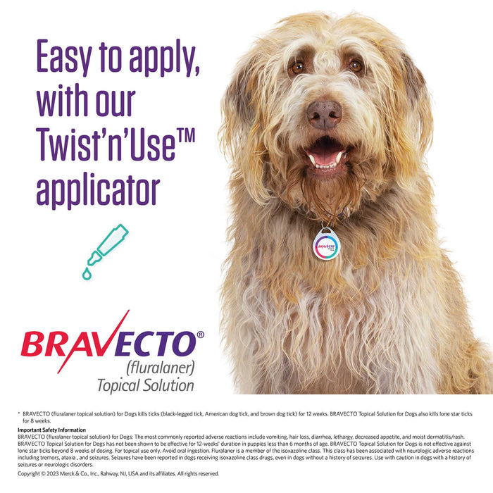 Bravecto Topical Dog - Rx Bravecto Topical Dog, 500mg, 22-44 lb x 1 Tube  