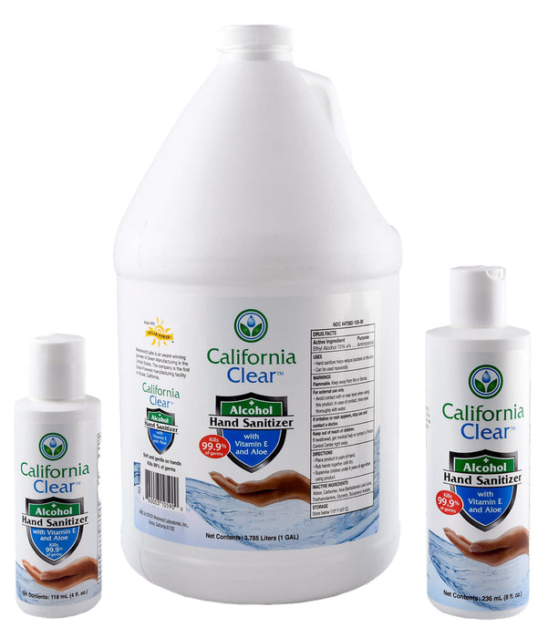 California Clear Hand Sanitizer Gel - 1 gallon California Clear Hand Sanitizer Gel  