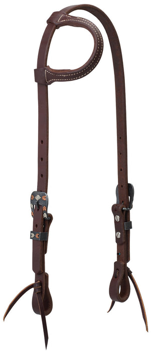 Working Tack Chevron Designer Hardware Sliding Ear Headstall -   