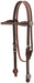 Texas Star Oiled Canyon Rose Harness Leather Browband Headstall, Full -   