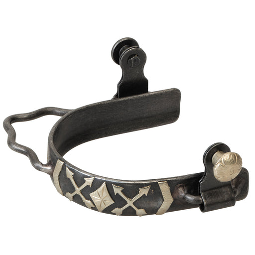 Weaver Ladies' Crossed Arrows Bumper Barrel Spurs - Buffed Black  