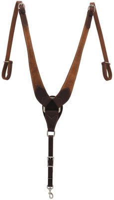 Rough Out Oiled Canyon Rose Pulling Breast Collar -   