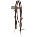 Weaver Turquoise Croc Browband Headstall Color Brown