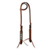 Weaver Beaded Sliding Ear Headstall Color Brown