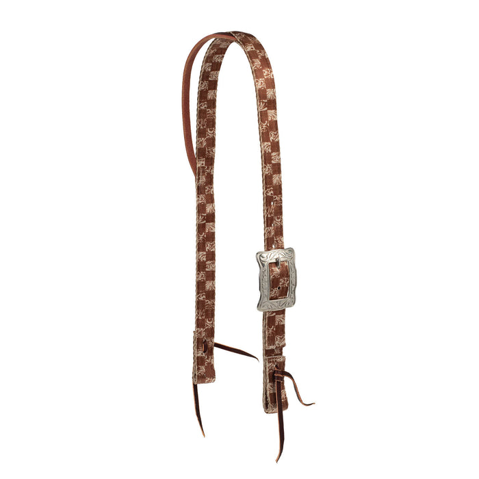 Weaver Patterned Nylon Split Ear Headstall Color Checkerboard