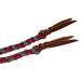 Weaver Polyester Braided Split Reins Color Dark Red & Charcoal