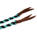Weaver Polyester Braided Split Reins Color Mint & Black