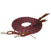 Weaver Polyester Braided Split Reins Color Dark Red & Charcoal