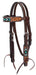 Turquoise Cross Two Toned Pony Browband Headstall -   