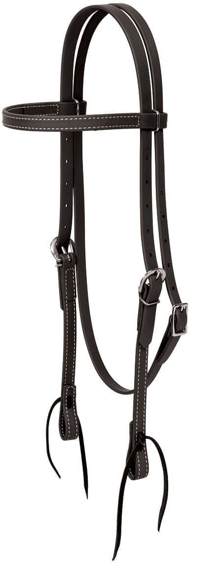 Weaver Brahma Webb Trail Gear Browband Headstall, Regular - Black  