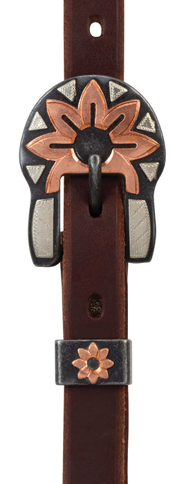 Working Tack Copper Flower Browband Headstall - Horse  