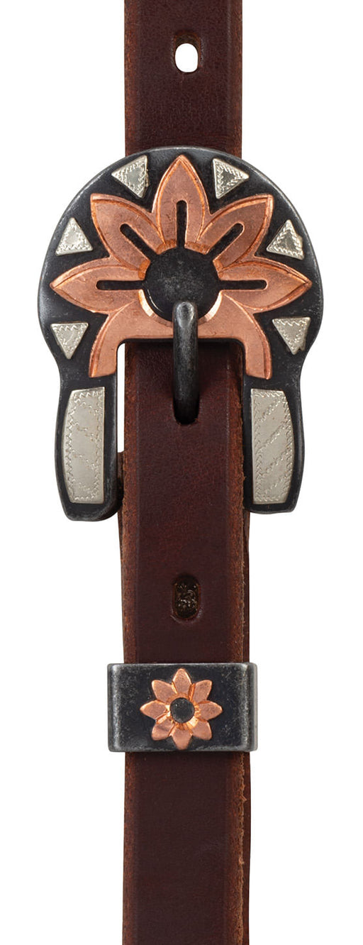 Working Tack Copper Flower Browband Headstall - Horse  