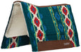 Synergy Contoured Performance Saddle Pad, Wool Blend Felt Lined, Odyssey - Peacock Green/Red 33 in x 38 in 