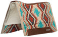 Synergy Contoured Performance Saddle Pad, Merino Fleece Lined, 33"x38", Firestorm - Turquoise/Rust 33 in x 38 in 