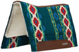 Synergy Contoured Performance Saddle Pad, Merino Fleece Lined, 33"x38", Odyssey - Peacock Green/Red  