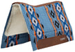 Synergy Contoured Performance Saddle Pad, Merino Fleece Lined, 33"x38", Odyssey - Tempest Blue/Orange  