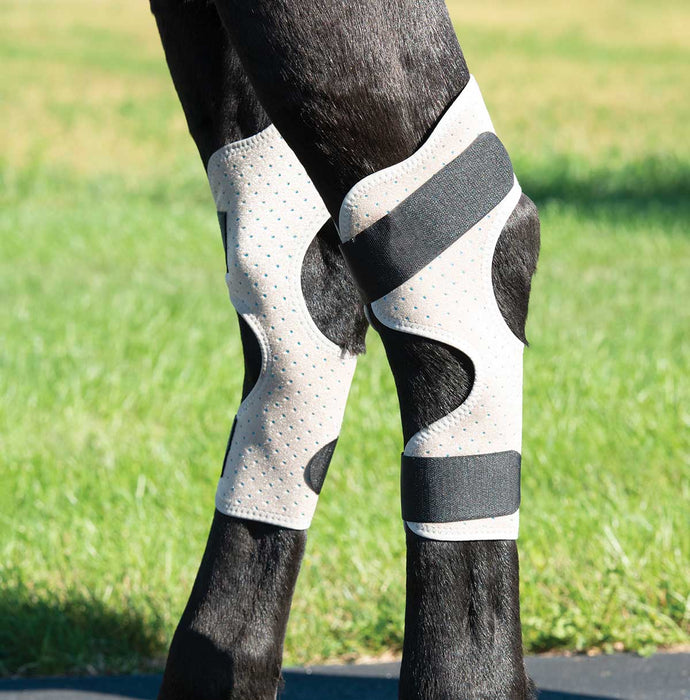 CoolCore Equine Icing and Cooling Hock Wraps - Tan Medium 