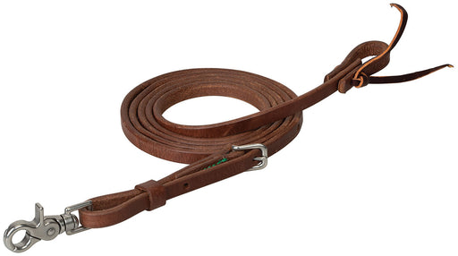 Smarty x Synergy Heavy Harness Leather Roper Rein - Brown  