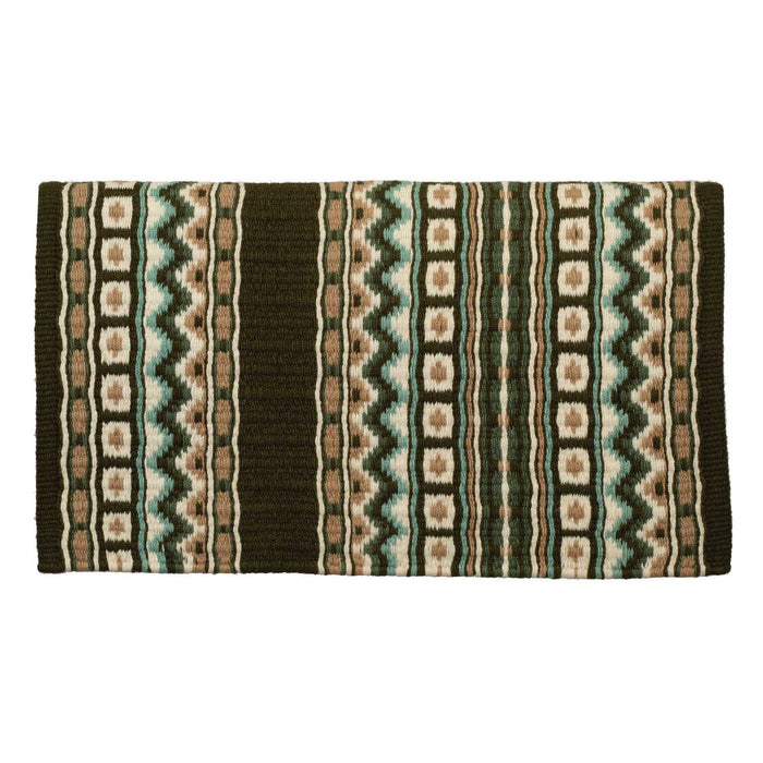 Weaver New Zealand  Wool Show Saddle Blanket Color Olive Green, Sand & Cream