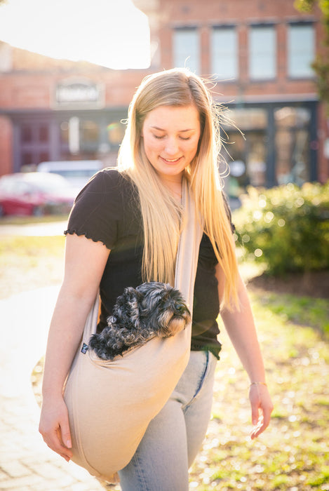 Walking Palm Dog Sling Carrier - Oatmeal  