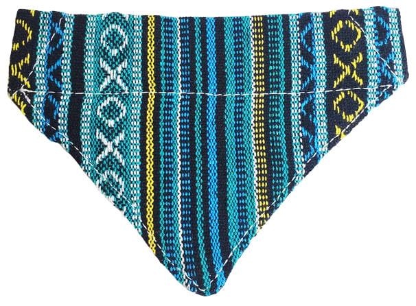 Walking Palm Dog Bandana - Peacock Blue  