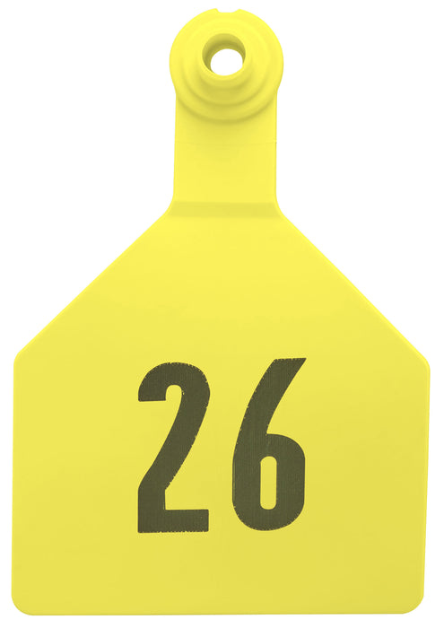 Z2 2-Piece Numbered Maxi Tag, Yellow - 51-75  