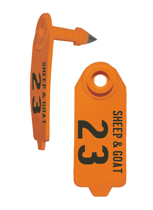 Duflex Sheep & Goat Tags, 25 Numbered Special Order - Orange  