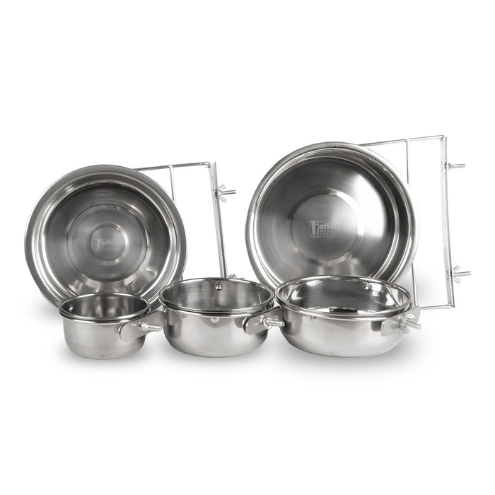 Stainless Steel Coop Cup with Clamp - 64 oz Stainless Bowl with Clamp  