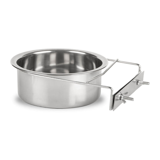 Stainless Steel Coop Cup with Clamp - 48 oz Stainless Bowl with Clamp  