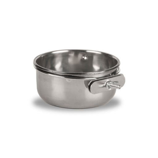 Stainless Steel Coop Cup with Clamp - 20 oz Stainless Bowl with Clamp  