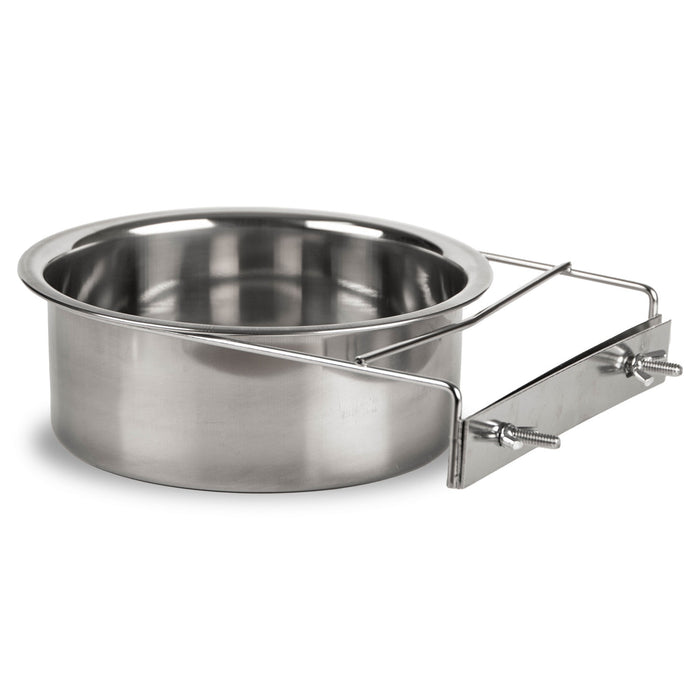 Stainless Steel Coop Cup with Clamp - 64 oz Stainless Bowl with Clamp  