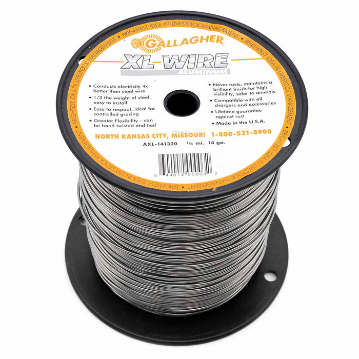 Gallagher Heavy-Duty 14 Gauge Electric Fence Wire – 1/4 Mile, Rust-Proof, Livestock Fencing
