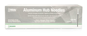 Aluminim Hub Needles, Box of 100 - 14 ga x 1" Jeffers Aluminum Hub Needle  