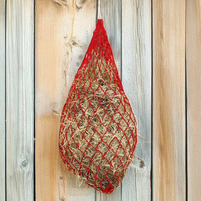 Jeffers Slow Feed 2" x 2" Nylon Hay Net for Horses, Red