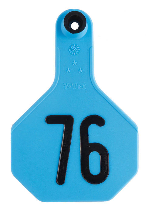 Y-Tex Numbered Cattle Ear Tag ID, Medium - Blue 1-25 