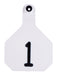 Y-Tex Numbered Cattle Ear Tags (Large), 25 count - White 126-150 