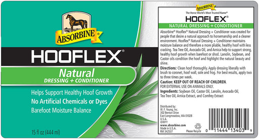 Hooflex Natural, 15 oz with brush - Hooflex Natural Dressing + Conditioner, 15 oz with brush  