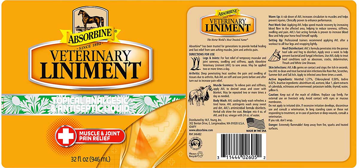 Absorbine Veterinary Liniment - 32 oz Absorbine Veterinary Liniment  