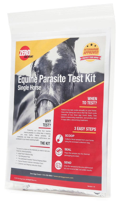 Zero Egg Count Equine Fecal Test Kit -   