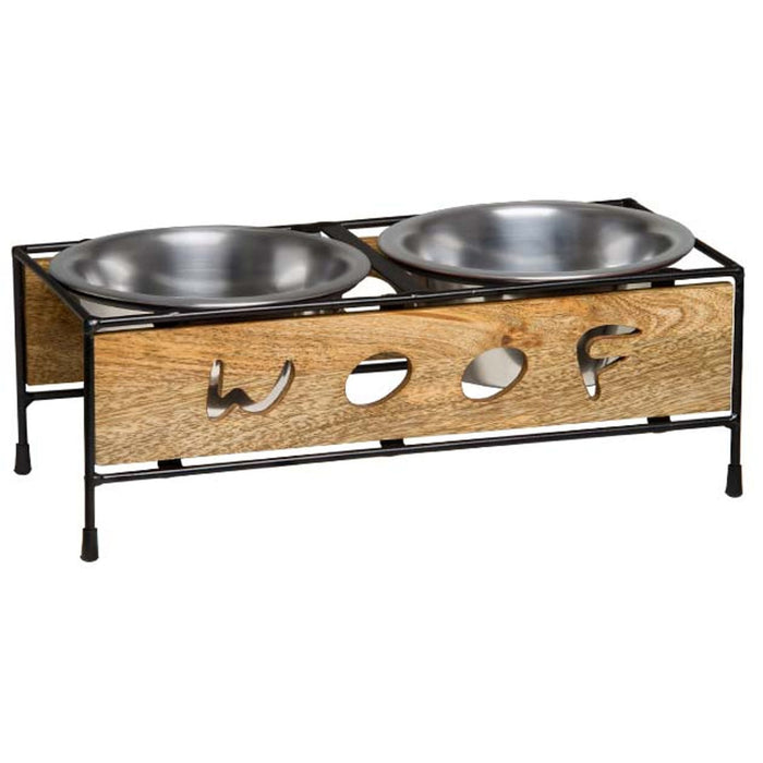 Wooden Woof Cut Dog Diner - quart  