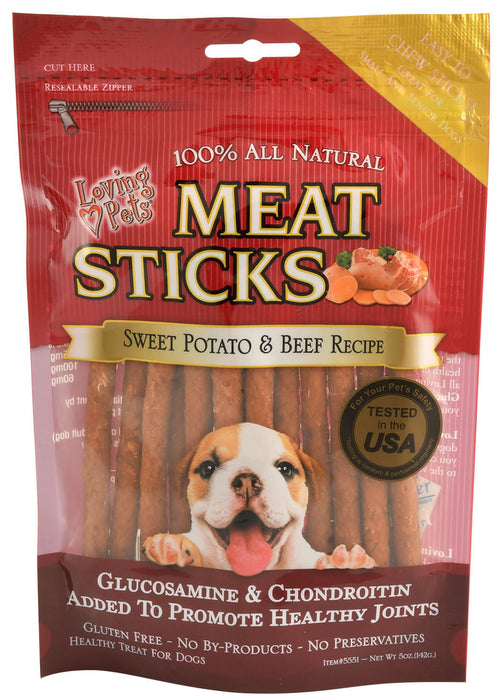 Loving Pets 100% All Natural Meat Sticks - Sweet Potato/Beef  