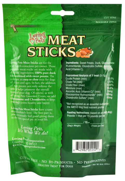 Loving Pets 100% All Natural Meat Sticks - Sweet Potato/Duck  