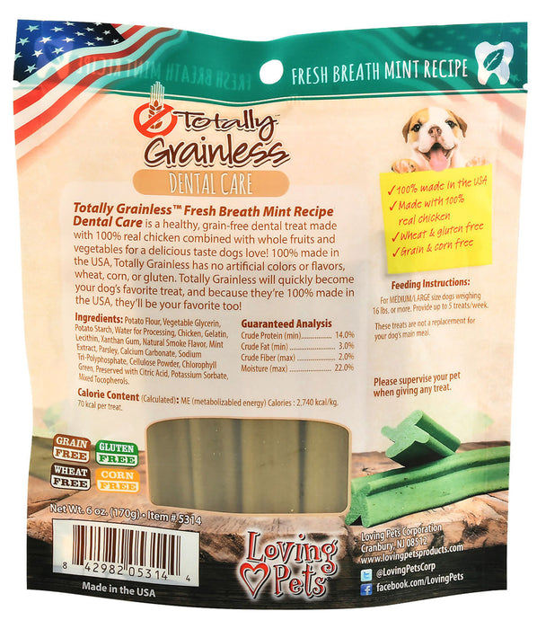 Totally Grainless Dental Care Treat, 6 oz - Medium/Large Mint 