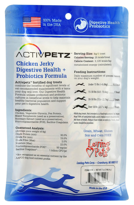 ActivPetz Digestive Health + Probiotic Jerky Treats - Chicken  