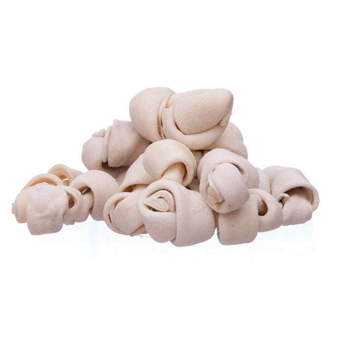 Loving Pets White Knotted Rawhide Bones - White Knotted Rawhide Bone - 3-4" - 50 count  