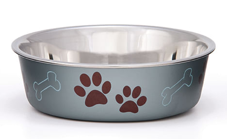 Loving Pets Bella Dog Bowl, Stainless Steel, XLarge - Blueberry  